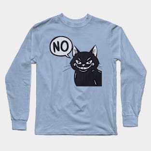 Black Cat Says No Long Sleeve T-Shirt